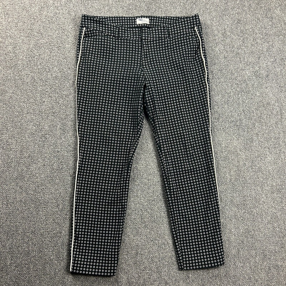 Old Navy Pants Womens 12 Diva Black Geometric Casual Cotton Blend